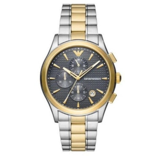 Emporio Armani Paolo Chronograph Grey Dial Two Tone Steel Strap Watch For Men - AR11527 - Image 2